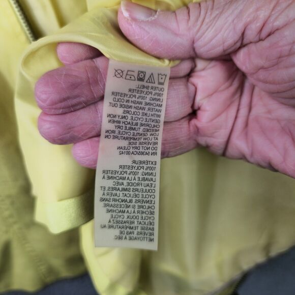 TanJay Jacket Womens 14 Bright Yellow Full Zip Faux Leather Lined Zipper Pockets - Picture 9 of 16